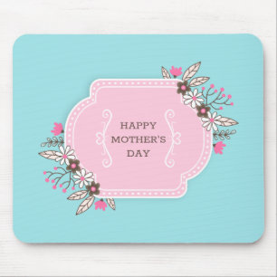 Elegant Floral Happy Mother's Day Mouse Pad