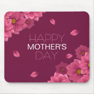 Elegant Floral Happy Mother's Day Mouse Pad