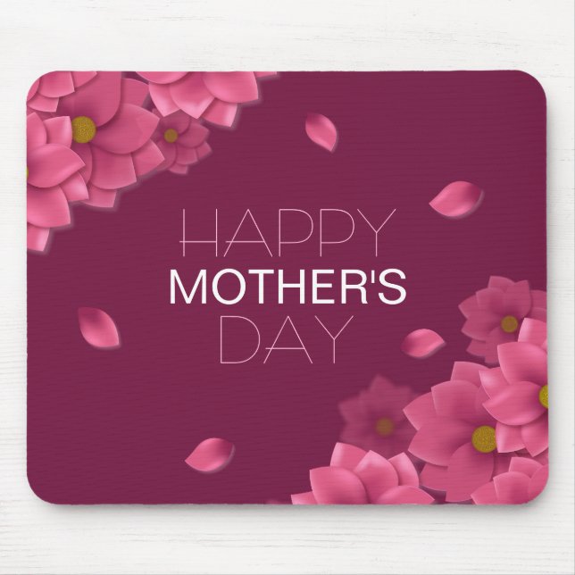Elegant Floral Happy Mother's Day | Mouse Pad (Front)