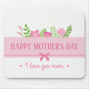 Elegant Floral Happy Mother's Day   Mouse Pad