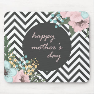 Elegant Floral Happy Mother's Day Mouse Pad