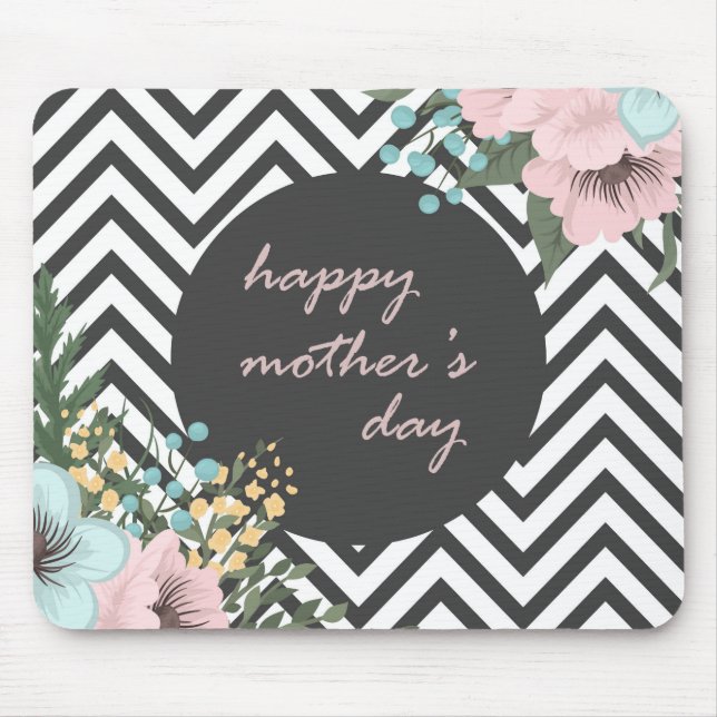 Elegant Floral Happy Mother's Day | Mouse Pad (Front)