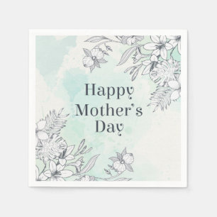 Elegant Floral Happy Mother's Day   Napkin