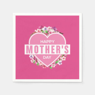 Elegant Floral Happy Mother's Day   Napkin