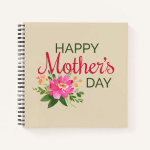 Elegant Floral Happy Mother's Day   Notebook