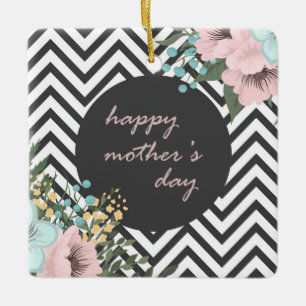 Elegant Floral Happy Mother's Day Ornament