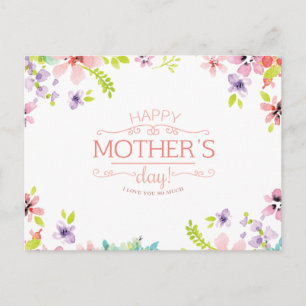 Elegant Floral Happy Mother's Day   Postcard