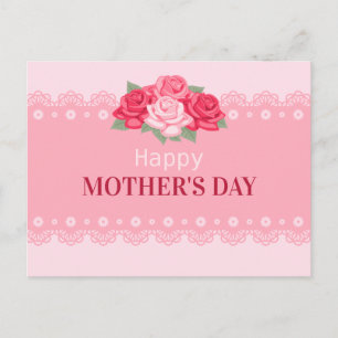 Elegant Floral Happy Mother's Day   Postcard