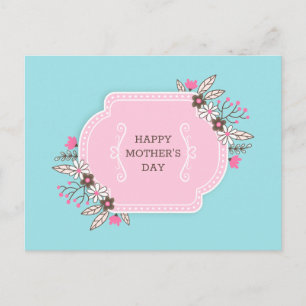 Elegant Floral Happy Mother's Day Postcard