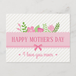 Elegant Floral Happy Mother's Day   Postcard