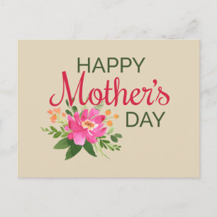 Elegant Floral Happy Mother's Day   Postcard