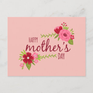 Elegant Floral Happy Mother's Day   Postcard