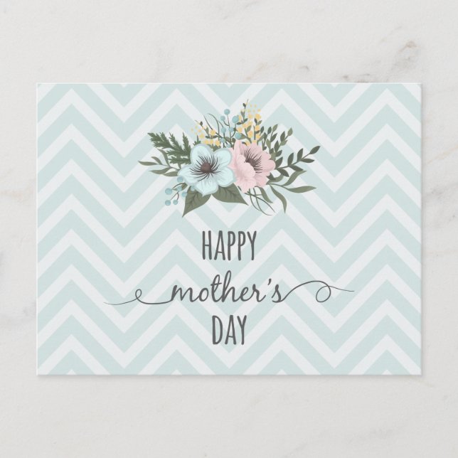 Elegant Floral Happy Mother's Day | Postcard (Front)