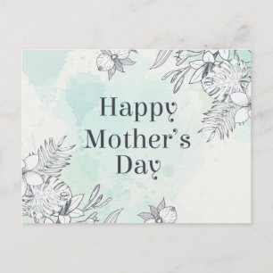 Elegant Floral Happy Mother's Day   Postcard