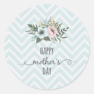 Elegant Floral Happy Mother's Day Sticker