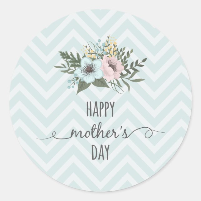 Elegant Floral Happy Mother's Day | Sticker (Front)
