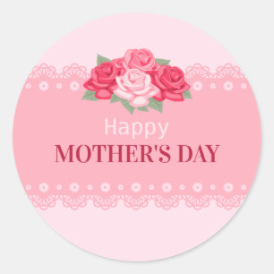 Elegant Floral Happy Mother's Day Sticker