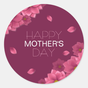 Elegant Floral Happy Mother's Day Sticker