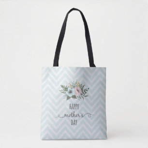 Elegant Floral Happy Mother's Day Tote Bag