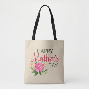 Elegant Floral Happy Mother's Day   Tote Bag
