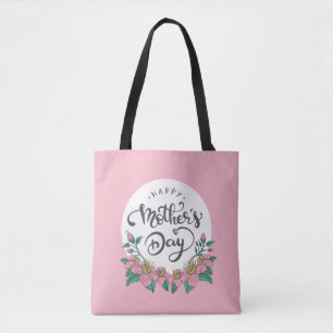Elegant Floral Happy Mother's Day   Tote Bag