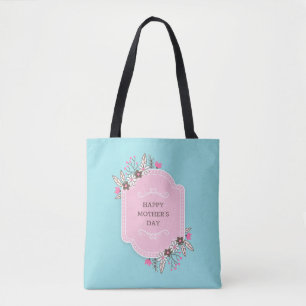 Elegant Floral Happy Mother's Day   Tote Bag