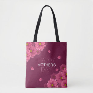 Elegant Floral Happy Mother's Day Tote Bag