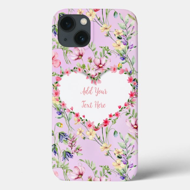 Elegant Floral Heart Frame: for Every Occasion Case-Mate iPhone Case (Back)