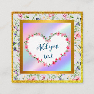 Elegant Floral Heart Frame: for Every Occasion Enclosure Card