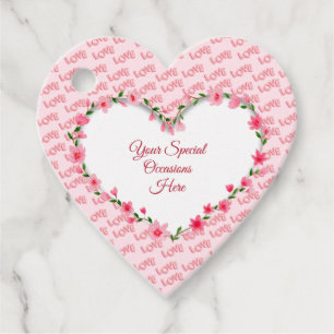 Elegant Floral Heart Frame: for Every Occasion Favour Tags