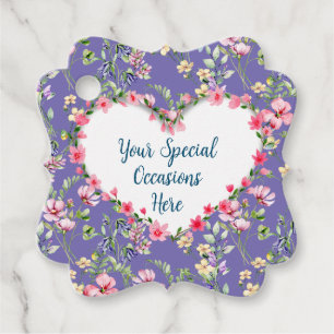 Elegant Floral Heart Frame: for Every Occasion Favour Tags