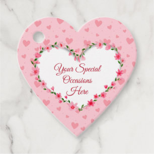 Elegant Floral Heart Frame: for Every Occasion Favour Tags