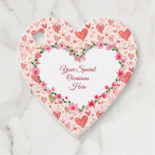 Elegant Floral Heart Frame: for Every Occasion Favour Tags