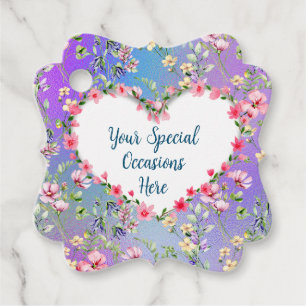 Elegant Floral Heart Frame: for Every Occasion Favour Tags