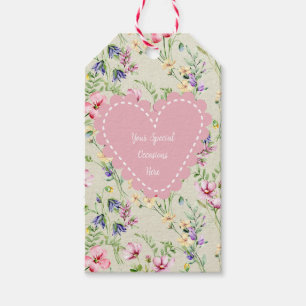 Elegant Floral Heart Frame: for Every Occasion Gift Tags