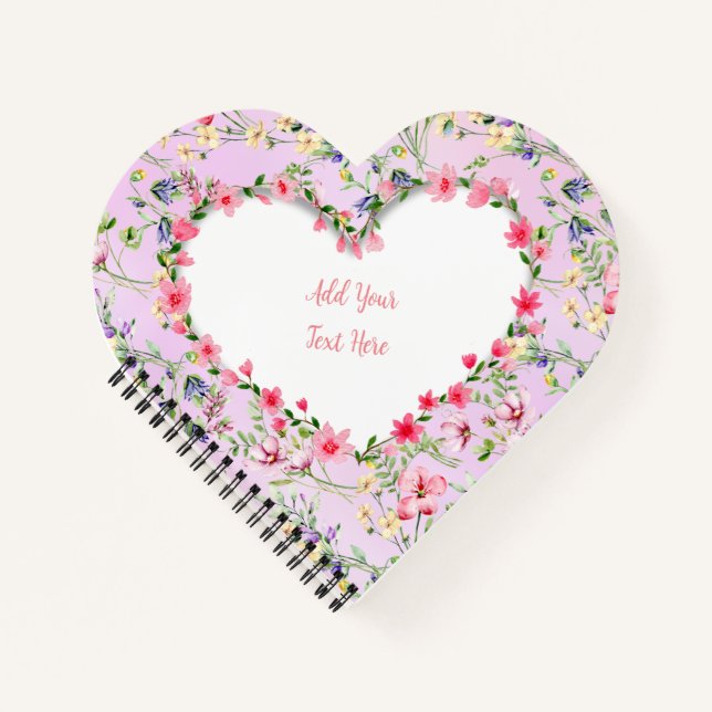 Elegant Floral Heart Frame: for Every Occasion Notebook (Front)