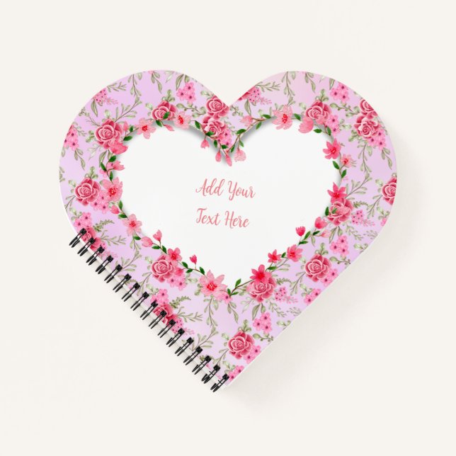 Elegant Floral Heart Frame: for Every Occasion Notebook (Front)