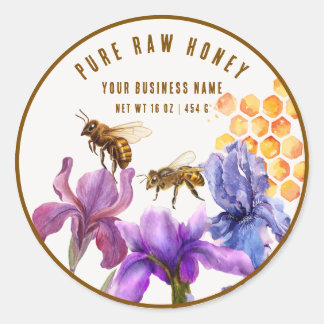 Elegant floral Honey Label