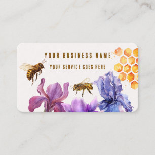 Elegant floral Honey product Business Card