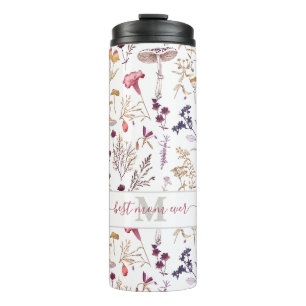 Elegant Floral Hummingbird Best Mom Ever Thermal Tumbler