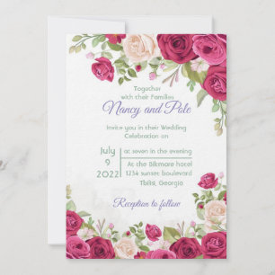 Elegant floral invitation