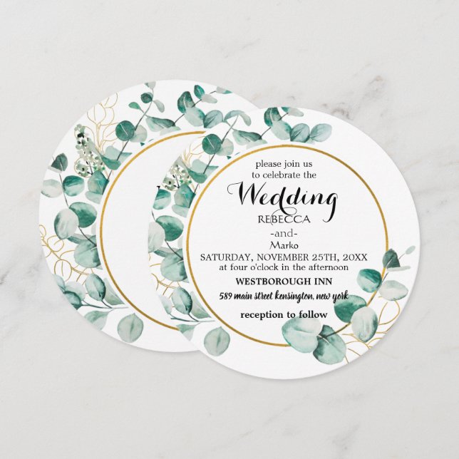 Elegant floral invitation (Front/Back)