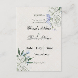 Elegant Floral Islamic Engagement Invitation