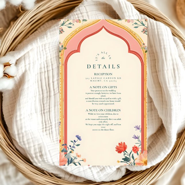 Elegant Floral Islamic Wedding Enclosure Card (Creator Uploaded)