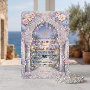 Elegant Floral Islamic Wedding Invitation