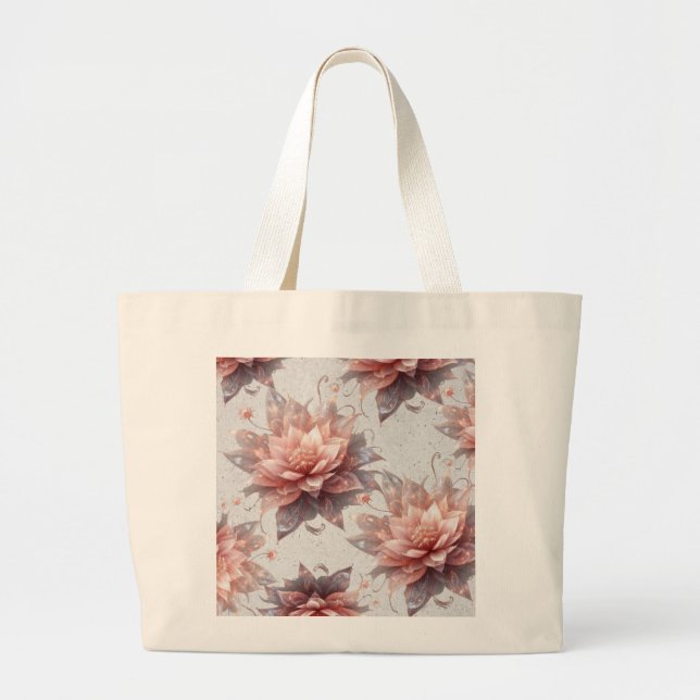 Elegant Floral Jumbo Tote Bag – Stylish & Spacious (Front)