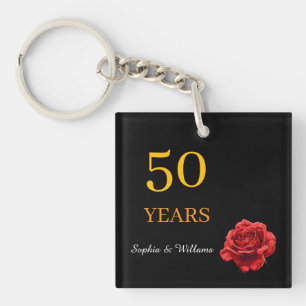 Elegant Floral Keepsake – Romantic Red Rose Gift Key Ring