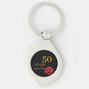 Elegant Floral Keepsake – Romantic Red Rose Gift Key Ring