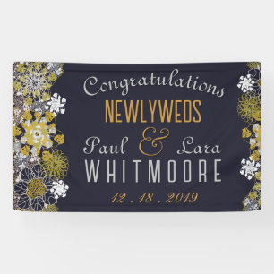 Elegant Floral Lace Party Wedding Banner