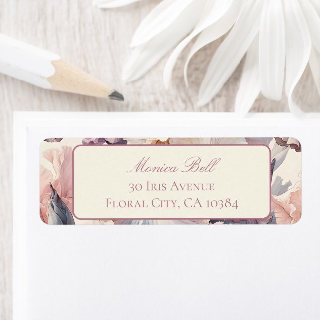 Elegant Floral Lavender & Blush Return Address (Insitu)